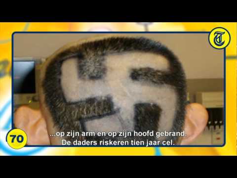 Nieuwsflits 19 Augustus 2011 - Hakenkruis in hoofd gebrand