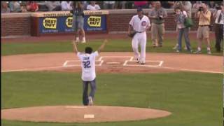 Jackie Chan Chicago throws first pitch