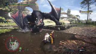 【MHW:IB】(初期位置)初見ナルガクルガ(武器防具上位装備のまま)【モンスターハンター/アイスボーン】