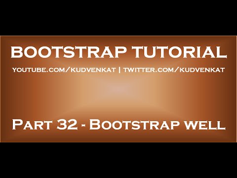 Bootstrap well