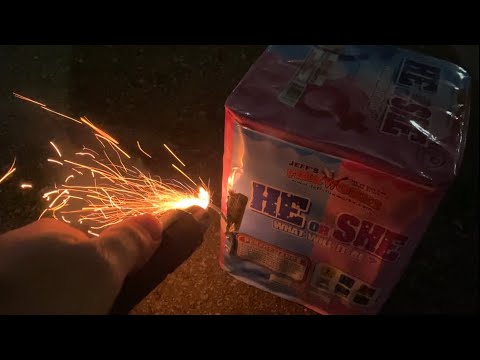 He or She Gender Reveal 12 Shot Cake (Boy Version)