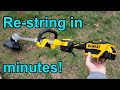 How To Replace Reload String On Dewalt Trimmer 20V Or 60V