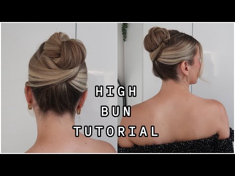 Elegante High Bun Frisur // Hochzeitsgast, Abschlussball Frisur Tutorial