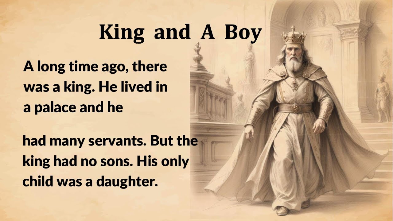 Learn English through Story Level 1 |  King and A Boy- english story with subtitles