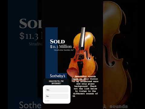 Sotheby’s sold the 311-year old Stradivarius at $11.3M. #realtoramythompson #stradivarius #sothebys