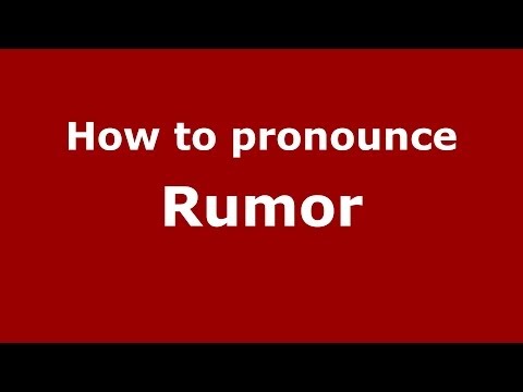 How to pronounce Rumor (Italian/Italy) - PronounceNames.com