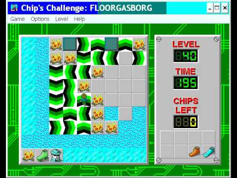 Chip's Challenge 1 Level 40 (Floorgasborg) - 195 seconds