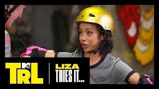 Liza Koshy Learns How to Roller Derby | Liza Tries It | TRL