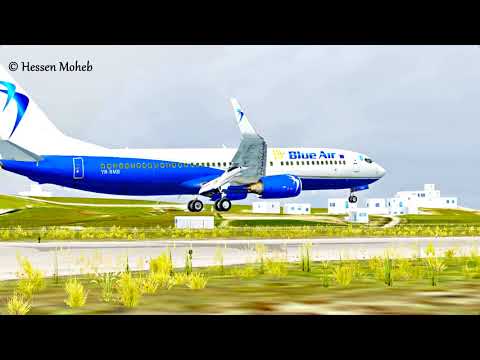 Blue Air Boeing 737 Landing At Mykonos International Airport LGMK