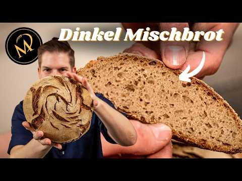 Saftiges Dinkel Mischbrot -  Rustikales Dinkel-Roggenbrot mit Sauerteig