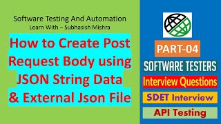 04 - Create Post Request body using JSON String data and External JSON File in Rest Assured