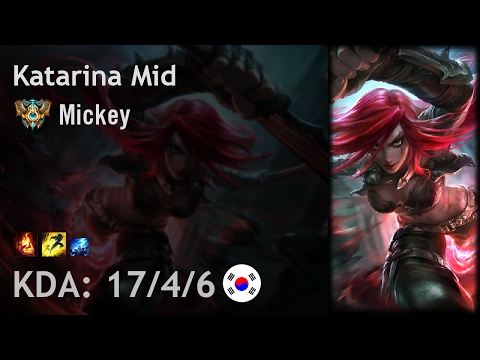 Katarina Mid vs Ryze - Mickey - KR Challenger Patch 7.2