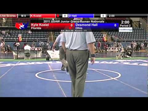 Junior Greco 171 - Kyle Koziel (FL) Vs. Desmond Hall (OH)