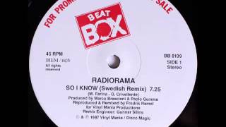 Radiorama - So I Know (Swedish Remix HQ Audio) 1987