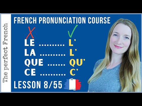 Lesson 8 - Contractions / Élision | French pronunciation course
