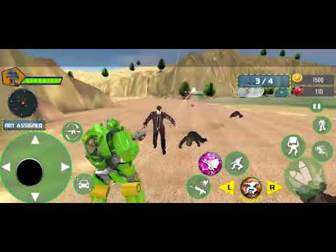 Excavator Robot Car Game: Dino