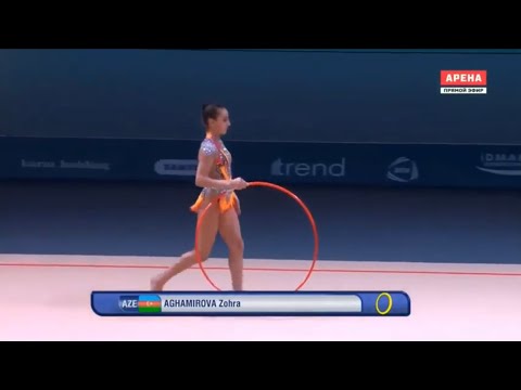 2019.04.28 Баку - Aghamirova Zohra 2001 🇦🇿AZE - Обруч 16,850 - World Cup Baku 2019