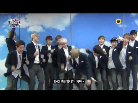[EXO] Ending(Hand in Hand Remix) + 1위 소감 130829 Mnet M! Countdown in LA 엠카운트다운