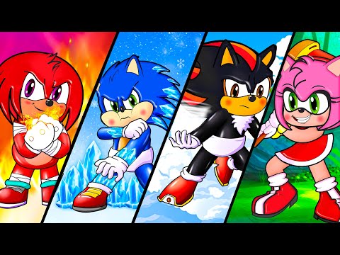 Sonic The Hedgehog But They're Four Element - Sonic The Hedgehog 3 Animation - Sonic Story