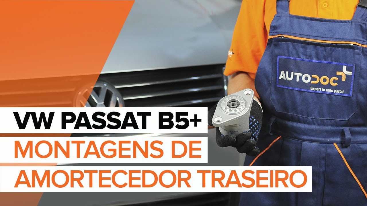 Como mudar cabeçotes do amortecedores da parte traseira em VW Passat B5 Variant - guia de substituição