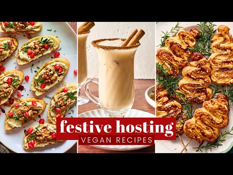 The Best Christmas Party Recipes | vegan appetisers & drinks for the festive season 🎄🍸