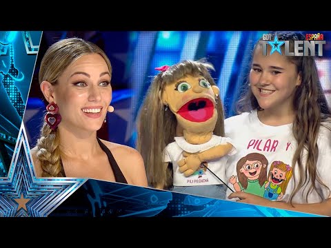 La niña ventrílocua y su peculiar amiga PILI PILONCHA | Audiciones 1 | Got Talent España 2021