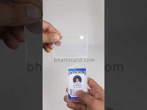 White plastic card holder