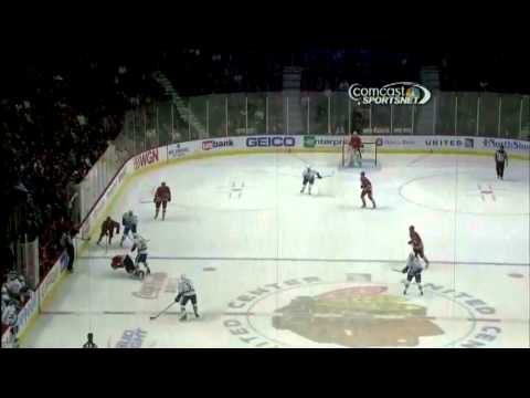 Marian Hossa Injured, Hit in the Head vs Vancouver Canucks 2/19/13