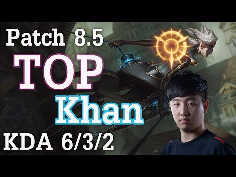KZ Khan Camille Vs SinGed Patch 8.5 KDA 6/3/2