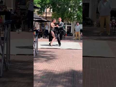 Tango dancers on Buenos Aires street
