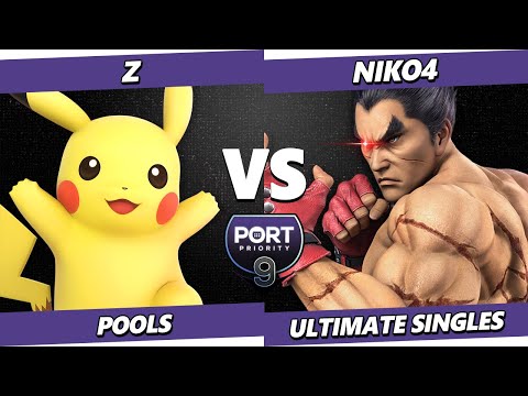 Port Priority 9 - Z (Pikachu) Vs. Niko4 (Kazuya) Smash Ultimate - SSBU