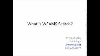What is Veterans Affairs WEAMS Search