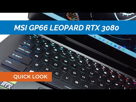MSI GP66 Leopard 11UH-032US Core i7-11800H 2.3GHz 64GB 1TB RTX 3080 15.6" 240Hz Gaming Laptop