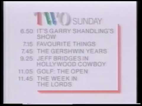 BBC2 closedown - Saturday 18th July 1987