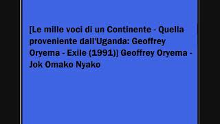Geoffrey Oryema - Jok Omako Nyako