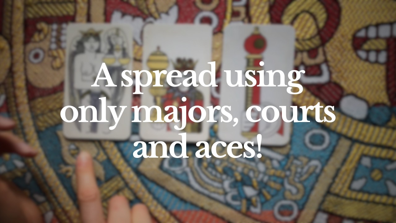 Week ahead tarot spread using only majors, courts and ace cards / Use either Marseille or RWS!