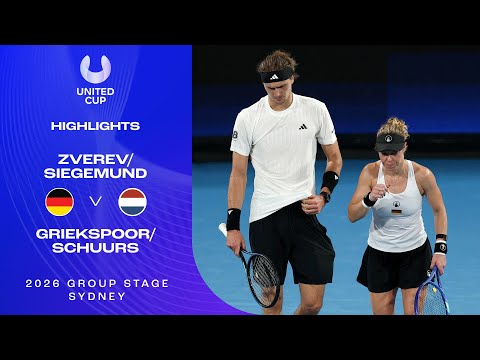 Zverev/Siegemund v Griekspoor/Schuurs Highlights | United Cup 2026 Group F