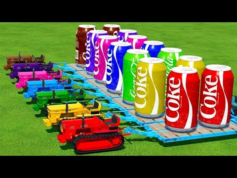 Load And Transport Giant Cans Of Cola With Fiat Tractors - Farming Simulator 2022