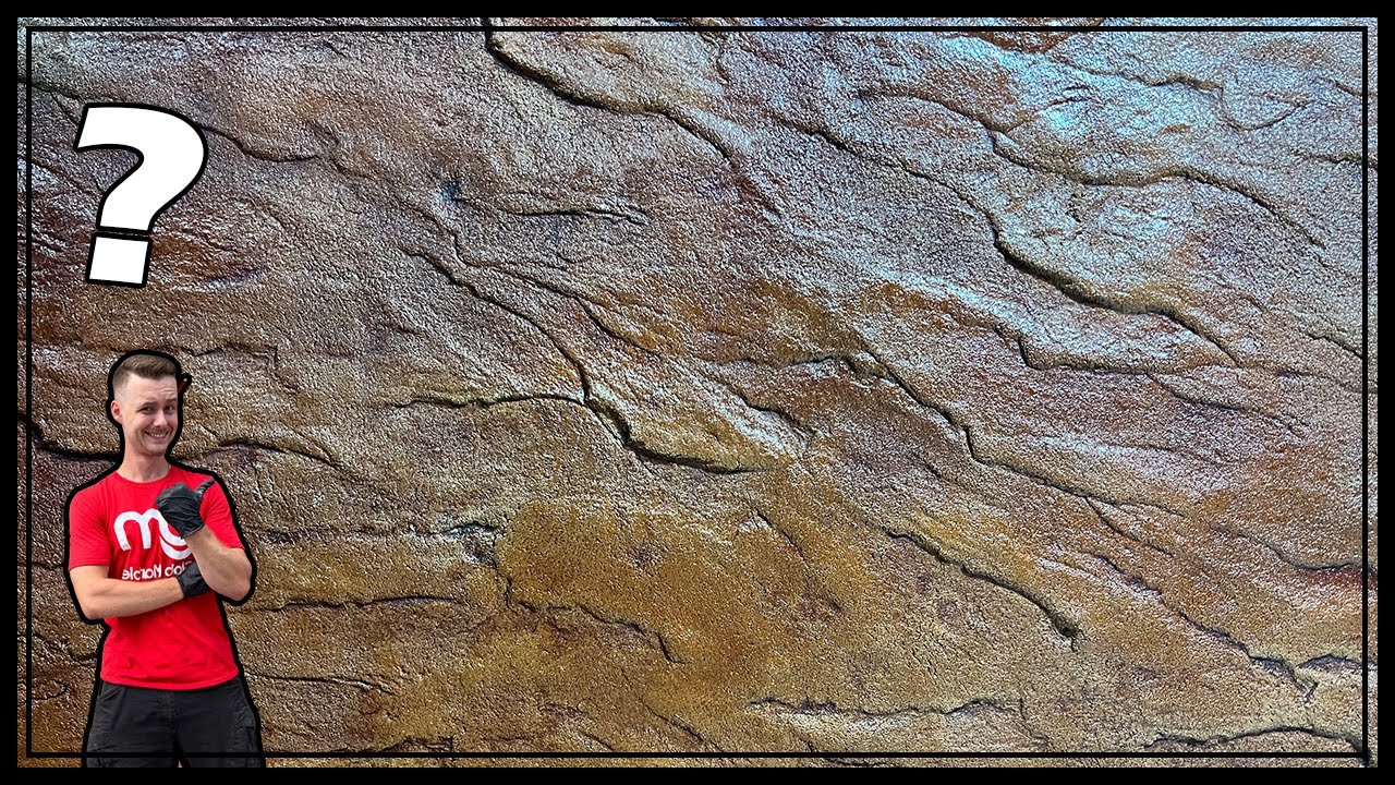 RL 111915 Concrete Stamp Demo. Burnt Orange Finish