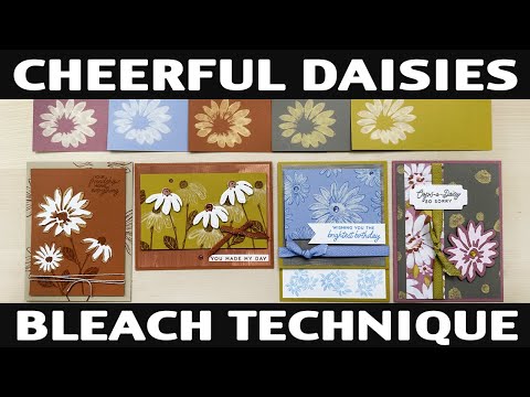 Stamping Jill - Cheerful Daisies Bleach Technique