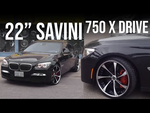 SAVINI SV31C IN 22" ON BMW 750 X DRIVE DONE BY PREMIERTIRE.CA 905-856-7467