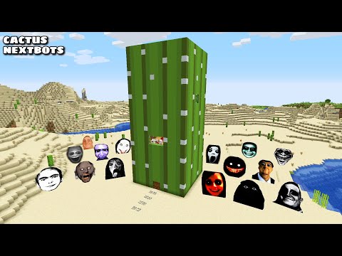 Faviso - SURVIVAL CACTUS HOUSE WITH 100 NEXTBOTS in Minecraft - Gameplay - Coffin Meme
