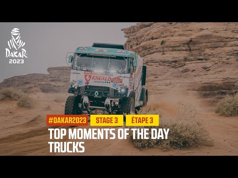 ダカール・ラリー2023 カミオントラッククラスのステージ3ハイライト動画