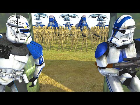 Captain Rex's Bunker UNDER SIEGE vs 1,000 Droid Army... - Men of War: Star Wars Mod