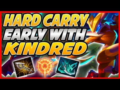HOW TO HARD CARRY EARLY GAME WITH KINDRED! STOMP RANKED WITH CRIT KINDRED JUNGLE - League of Legends