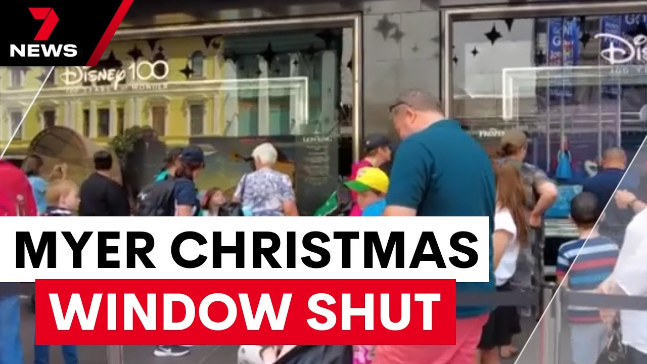 Myer's Christmas window display opening closed due to planned pro-Palestine protest | 7NEWS