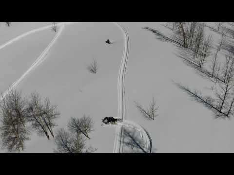 Combining the DJI MAVIC Air, Canon 80D, and snowmobiling