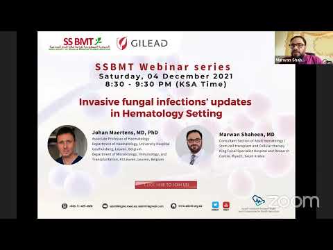SSBMT Webinar Series - Invasive fungal infections’ updates  in Hematology Setting - 04 December 2021