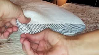 4R Cooling Side Sleeper Pillow - Shredded Memory Foam Pillows Standard Size - Adjustable