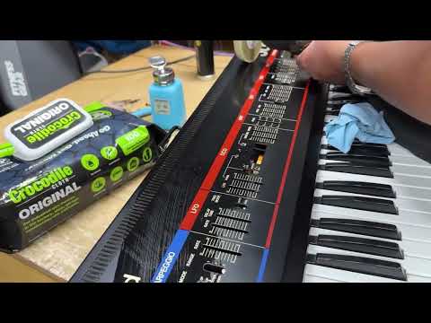 Cleaning Adhesive Residue Off Synthesizers - Juno 60 Meets The Wheel